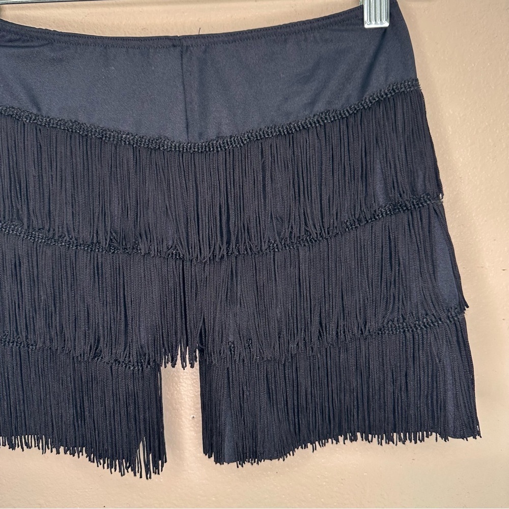 Weissman Girls Black High Waist Fringe Shorts Size Large 12/14 - Picture 2 of 7